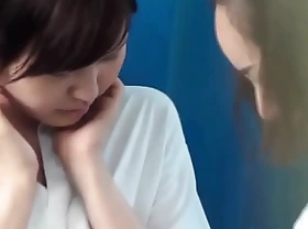 Japanese teen lesbians parts get spied on
