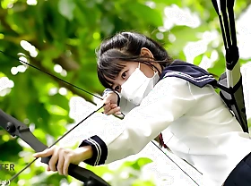 Japanese Student Girl Study be advantageous to Archery Class