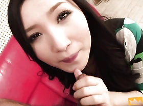 Cute Japanese Babe Gets Deep Mouth Fuck and Swallows Load POV