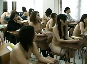 Naked japanese schoolgirls in auditorium